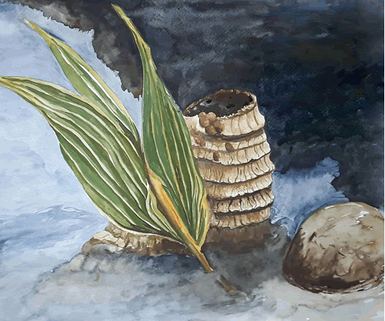 Cocos En Agua Watercolor Print - Island Art by Yotigo